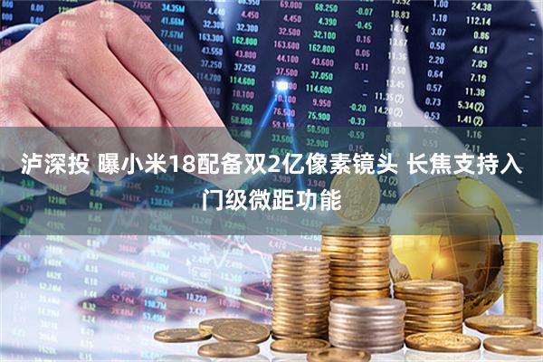 泸深投 曝小米18配备双2亿像素镜头 长焦支持入门级微距功能