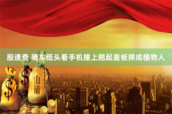 股速查 骑车低头看手机撞上翘起盖板摔成植物人