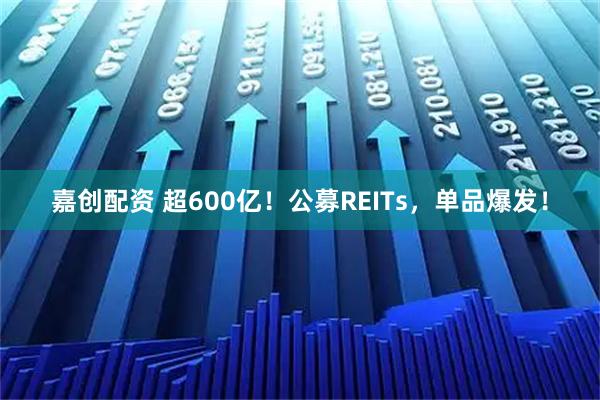 嘉创配资 超600亿!公募REITs,单品爆发!
