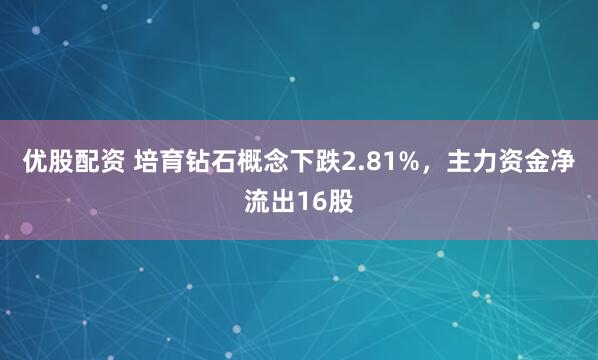 优股配资 培育钻石概念下跌2.81%，主力资金净流出16股